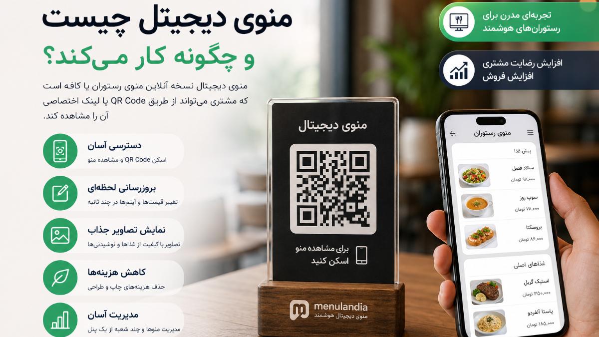 منوی دیجیتال چیست و چگونه کار میکند؟