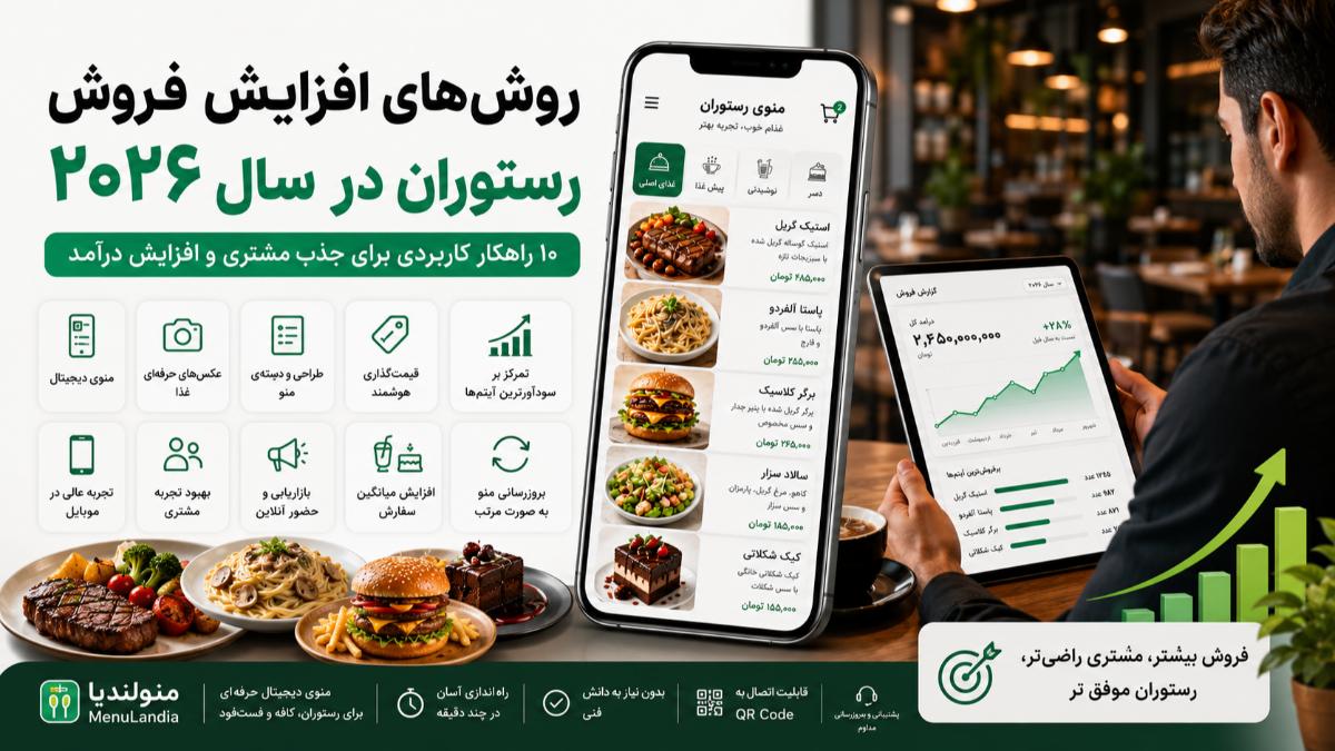 روش‌های افزایش فروش رستوران در سال ۲۰۲۶